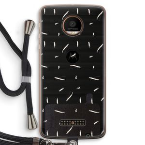 Hipster stripes: Motorola Moto Z Force Transparant Hoesje met koord