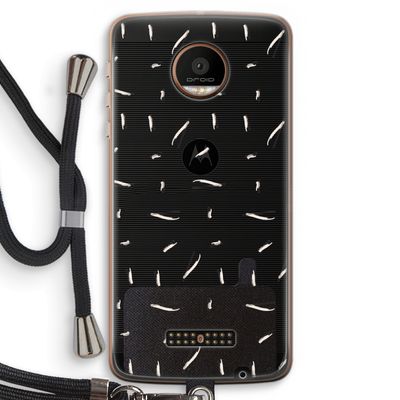 Hipster stripes: Motorola Moto Z Force Transparant Hoesje met koord