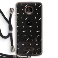 Hipster stripes: Motorola Moto Z Force Transparant Hoesje met koord
