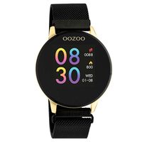 OOZOO Smartwatch Q00122 Mesh staal goudkleurig-zwart 43 mm - thumbnail