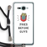 Fries before guys: Sony Xperia XZ2 Compact Transparant Hoesje met koord