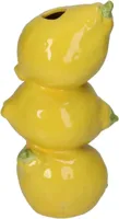 Vaas citroen fijn aardewerk geel 10,5x8,5x19,5cm