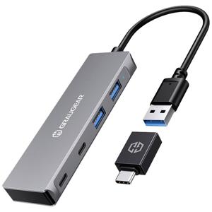 GRAUGEAR G-HUB2A2C-AC interface hub USB 3.2 Gen 1 (3.1 Gen 1) Type-A + Type-C 5000 Mbit/s Zilver