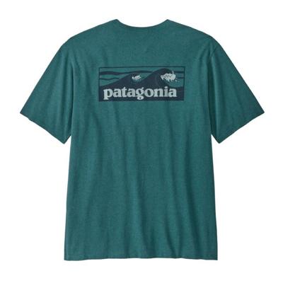 Patagonia Boardshort Logo Pocket Responsibili-Tee T-shirt Heren Wetland Blue M