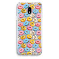 Pink donuts: Samsung Galaxy J3 (2017) Transparant Hoesje - thumbnail