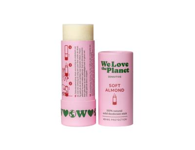 We Love The Planet Deo stick soft almond - sensitive - 40g