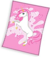 Unicorn Fleece plaid 150 x 200 cm (Roze) - thumbnail