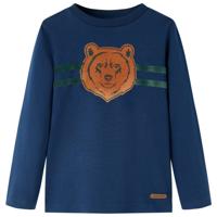 VidaXL Kindershirt met lange mouwen 116 marineblauw