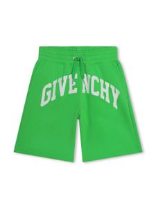 Givenchy Kids short de sport à logo imprimé - Vert