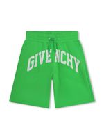 Givenchy Kids short de sport à logo imprimé - Vert