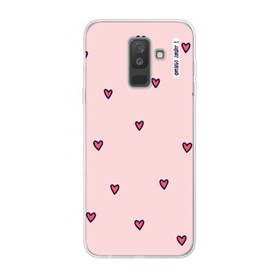 Hartjes: Samsung Galaxy A6 Plus (2018) Transparant Hoesje