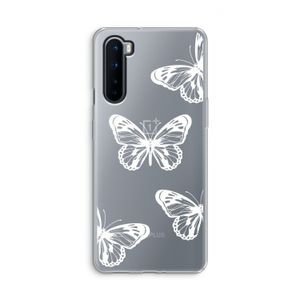 White butterfly: OnePlus Nord Transparant Hoesje