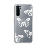 White butterfly: OnePlus Nord Transparant Hoesje
