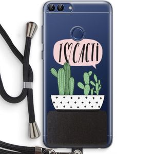 I love cacti: Huawei P Smart (2018) Transparant Hoesje met koord