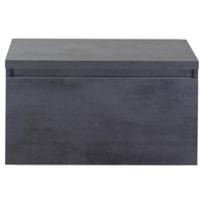 Frozen Badmeubelset 80 cm - Greeplijst in Kleur - Inclusief Wastafelbovenblad Beton Antraciet