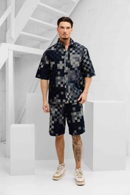 Project X Paris Pixel Zomerset Heren Donkerblauw - Maat M - Kleur: Donkerblauw | Soccerfanshop