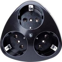 Enzo Kopp zwart opbouw stopcontact ra drievoudig - 4626120