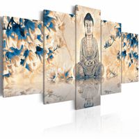 Schilderij - Boeddha - Spirituele gids, 5luik , premium print op canvas