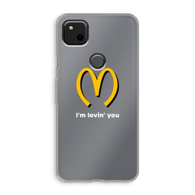 I'm lovin' you: Google Pixel 4a Transparant Hoesje