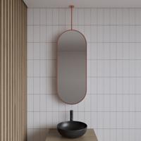 Badkamerspiegel Gliss Design Halo | 40x90 cm | Verticaal | Ovaal | Koper rose