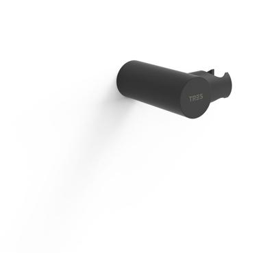 Handdouchehouder Tres Loft | Verstelbaar | Messing | Rond | Zwart mat