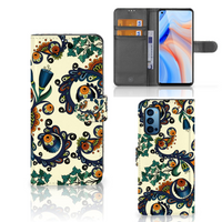 Wallet Case OPPO Reno 4 Pro 5G Barok Flower