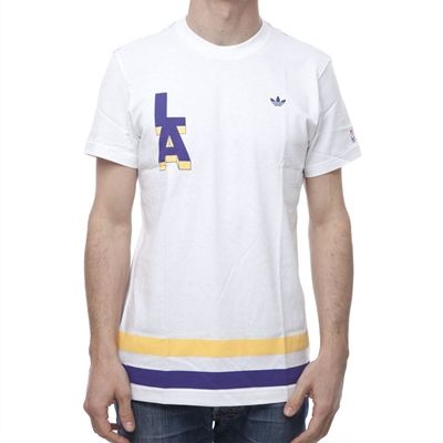 Adidas Originals - LA Lakers NBA T-shirt - Wit Adidas Originals - LA Lakers NBA T-shirt - Wit