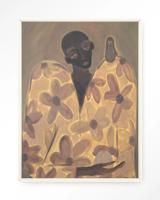 Urban Cotton Wandkleed 'Twins' 110 x 145cm in Floating Frame - off white