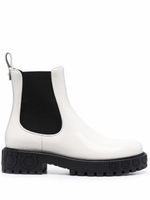 Ferragamo bottines chelsea en cuir - Blanc
