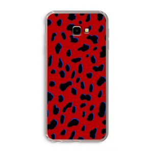 Red Leopard: Samsung Galaxy J4 Plus Transparant Hoesje