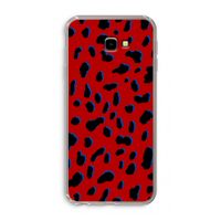 Red Leopard: Samsung Galaxy J4 Plus Transparant Hoesje Red Leopard: Samsung Galaxy J4 Plus Transparant Hoesje