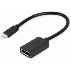Gembird USB-C naar DisplayPort adapter, 4K, 15 cm, zwart