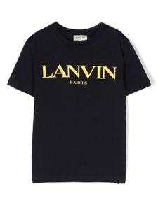 Lanvin Enfant t-shirt à logo imprimé - Bleu