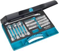 HAZET Schokdempergereedschapset 4915/15 | 1/2 inch (12,5 mm) vierkant hol | Binnen-TORX®-profiel, Binnen-zeskant-profiel, Tapprofiel hol,