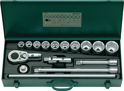 Stahlwille Dopsleutelset | 16-delig 3/4 inch | sleutelwijdtes 22-50 mm | aantal tanden 36 6-Kant | 1 stuk - 96050104 96050104