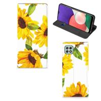 Smart Cover voor Samsung Galaxy A22 5G Zonnebloemen