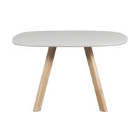 Woood Tablo eettafel organisch essen mist 130 x 130 cm bruin 3-standen onderstel