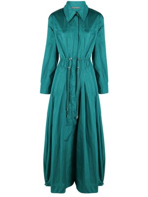 Alberta Ferretti robe longue à lien de resserrage - Vert