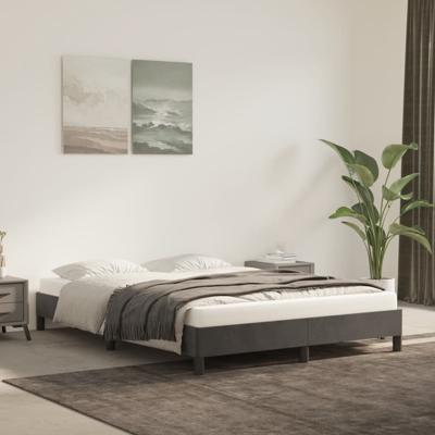 Bedframe zonder matras 140x200 cm fluweel donkergrijs
