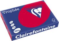 Clairefontaine Trophée Intens, gekleurd papier, A4, 120 g, 250 vel, kersenrood
