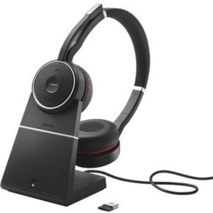 Jabra Evolve 75 Headset Bedraad en draadloos Hoofdband Oproepen/muziek Bluetooth Oplaadhouder Zwart