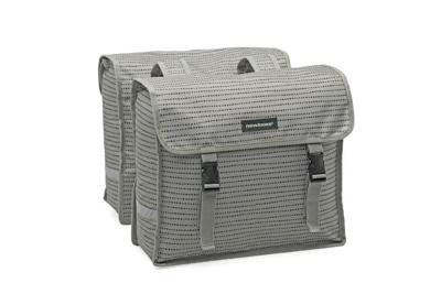 Fiori Dubbele Fietstas - Waterafstotend Polyester - 30L - Zwart/Blauw/Grijs