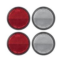 Proplus Reflector Set - 4 stuks - 2x rood - 2x wit - M5 boutbevestiging - 60 mm - rond - thumbnail