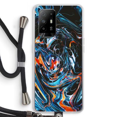 Black Unicorn: Oppo A94 5G Transparant Hoesje met koord