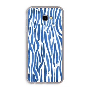 Blauwe nerven: Samsung Galaxy J4 Plus Transparant Hoesje