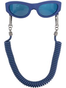 Dolce & Gabbana Eyewear lunettes de soleil à plaque logo - Bleu