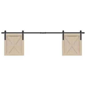 VidaXL Ophangset voor schuifdeur 183 cm koolstofstaal