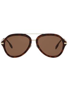 Burberry lunettes de soleil à monture pilote - Marron