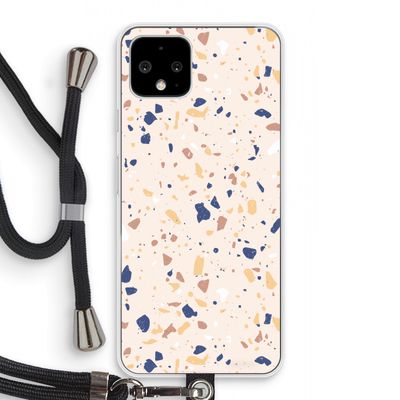Terrazzo N°23: Pixel 4 Transparant Hoesje met koord