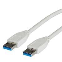 VALUE USB 3.2 Gen 1 kabel, type A-A, wit, 3 m